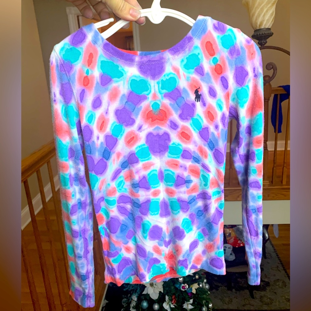 Polo Ralph Lauren Tie Dyed Girls Size 5 Long Sleeve T Shirt